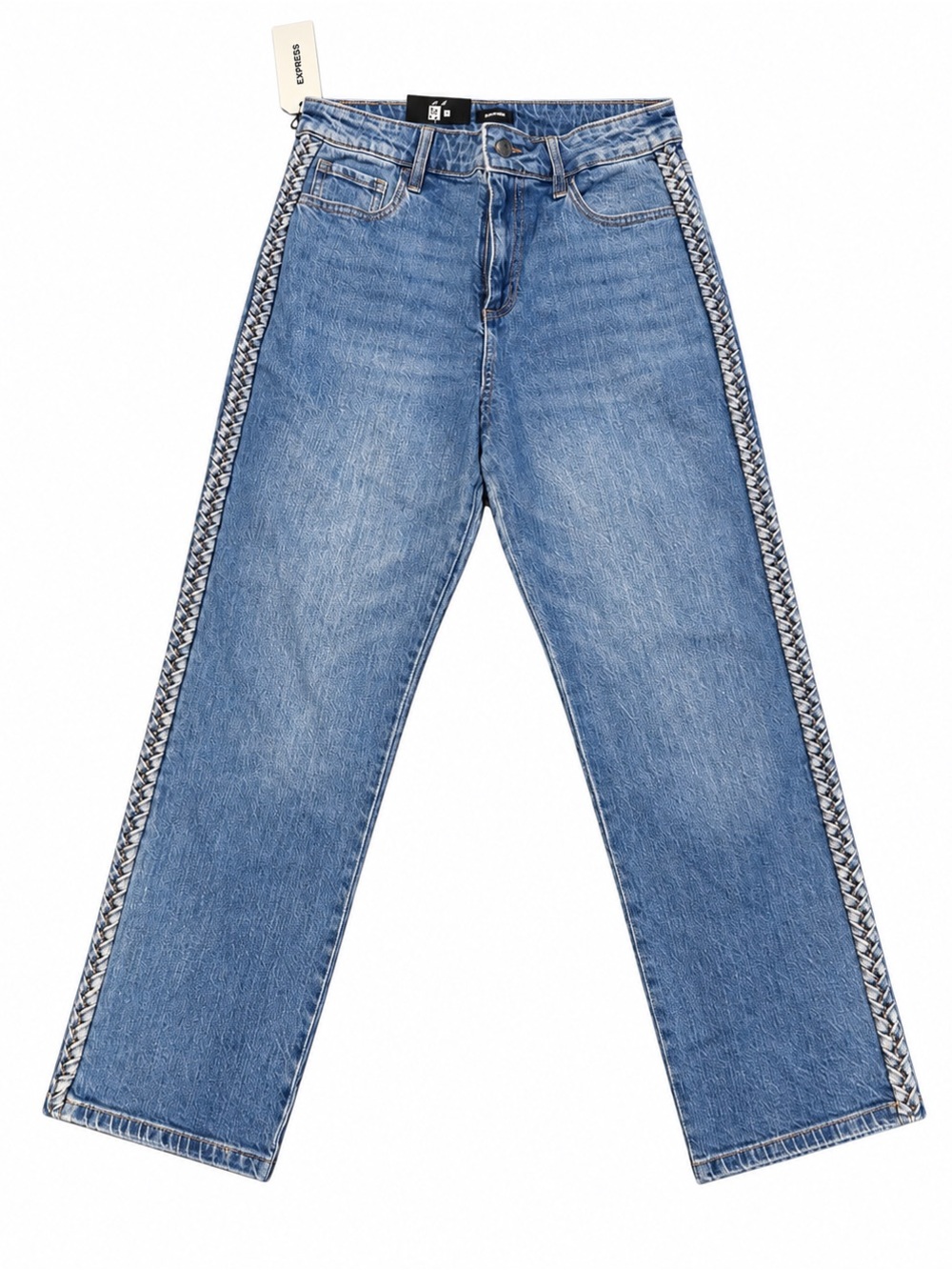 Express Blue Ankle Jeans - Picture 4 of 5